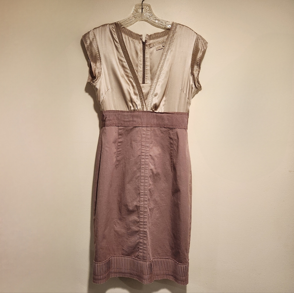 Nougat London Taupe/Brown Silk/Cotton Dress Size 2